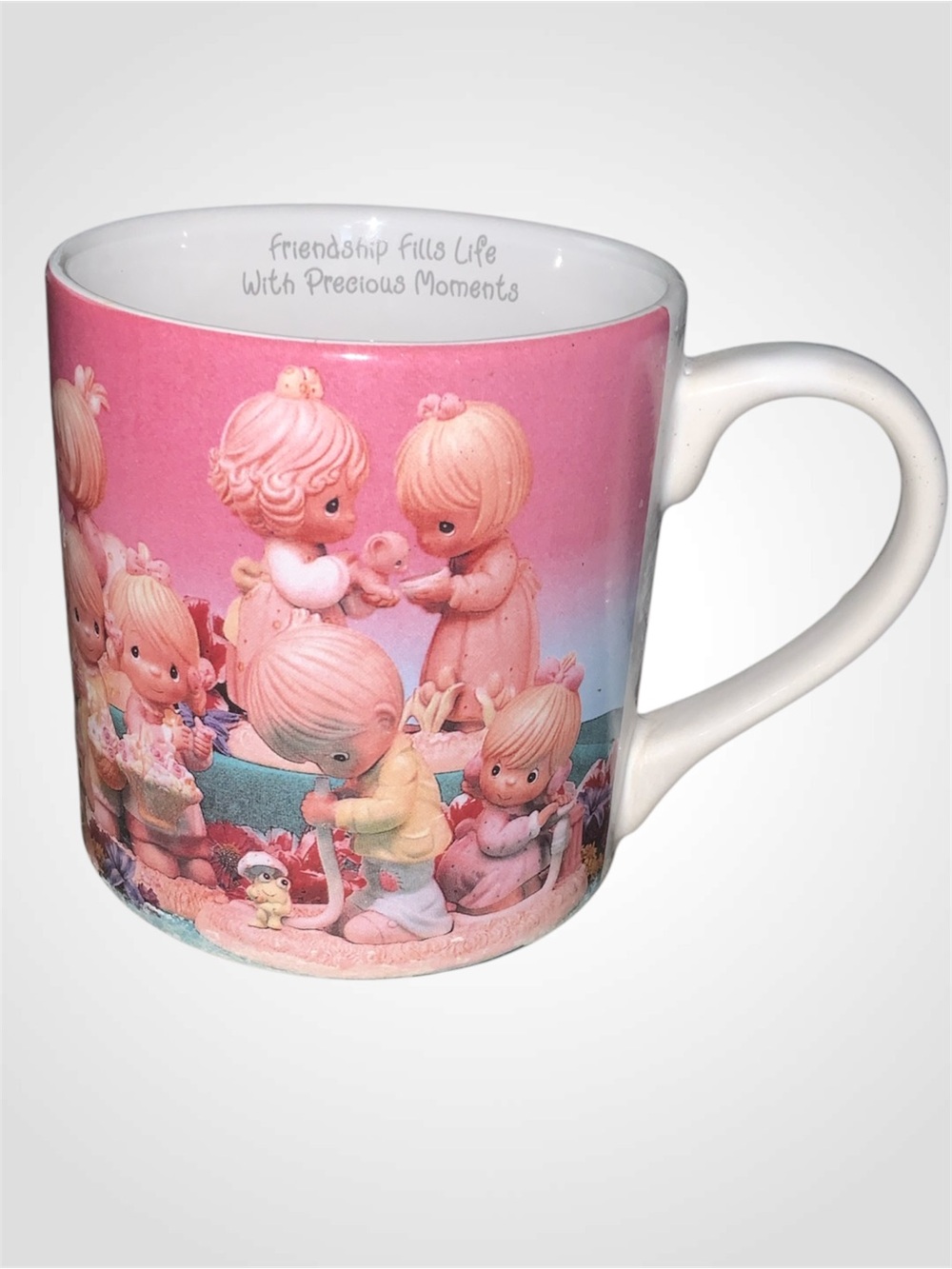 Precious Moments Vintage Friendship Fills Life Mug 4”X4”